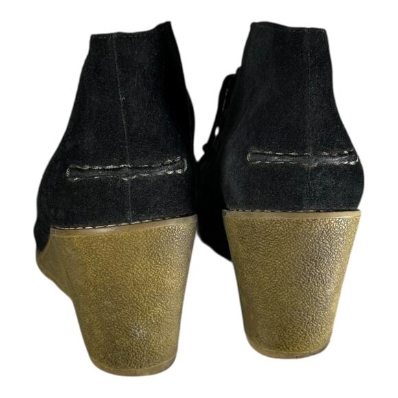 Sperry Stella Prow Black Suede Ankle Bootie, Women 9 M Wedge Heel Leather - Picture 5 of 8